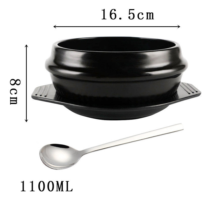 Korean Bibimbap Ceramic Bowl - Premium Ramen - Casserole Bowl