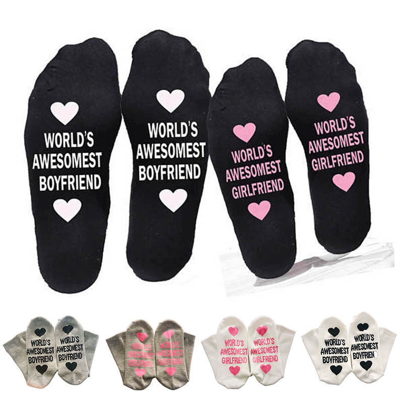 Unisex Fun Socken Baumwolle | Valentinstag Paar Socken