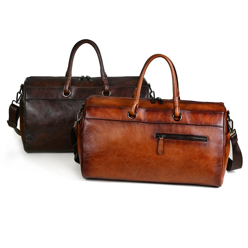 Handmade Genuine Leather Retro Bag – Large Vintage Leather Bag