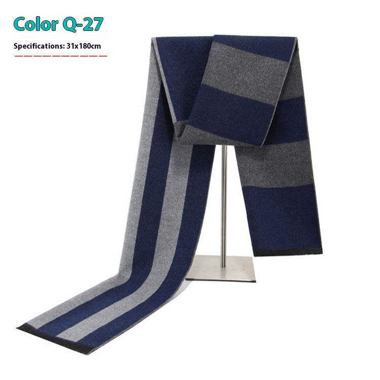 Men's Business Scarf striped soft warm elegant winter