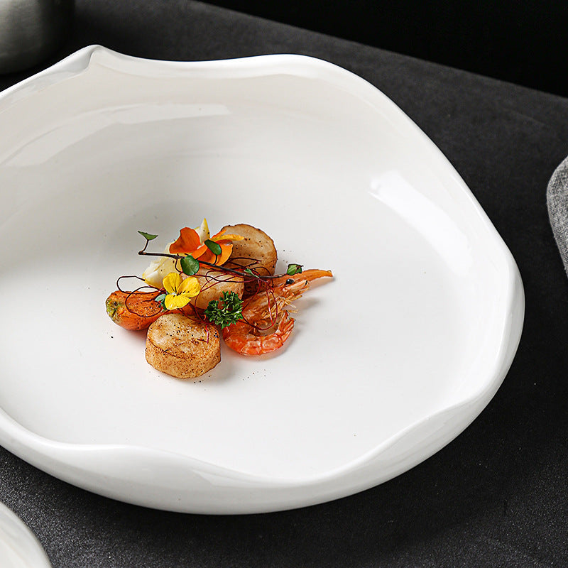 Premium Ribbed Serving Platter – Elegant Roasting & Duck Platter