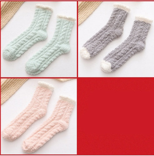 Damen Thermo Kuschelsocken – Flauschige Winter Wärmesocken