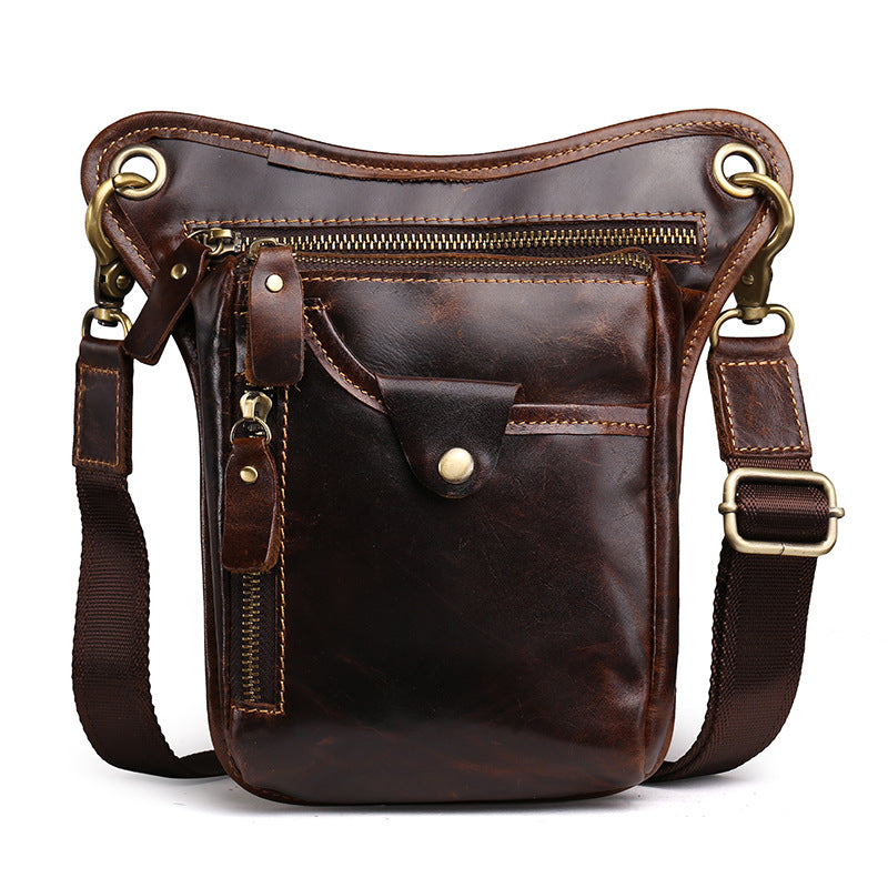 Herren Retro Leder Umhängetasche – Vintage Crazy Horse Satchel Bag