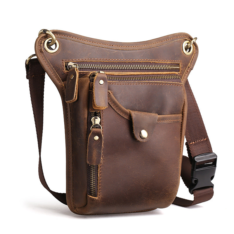 Herren Retro Leder Umhängetasche – Vintage Crazy Horse Satchel Bag