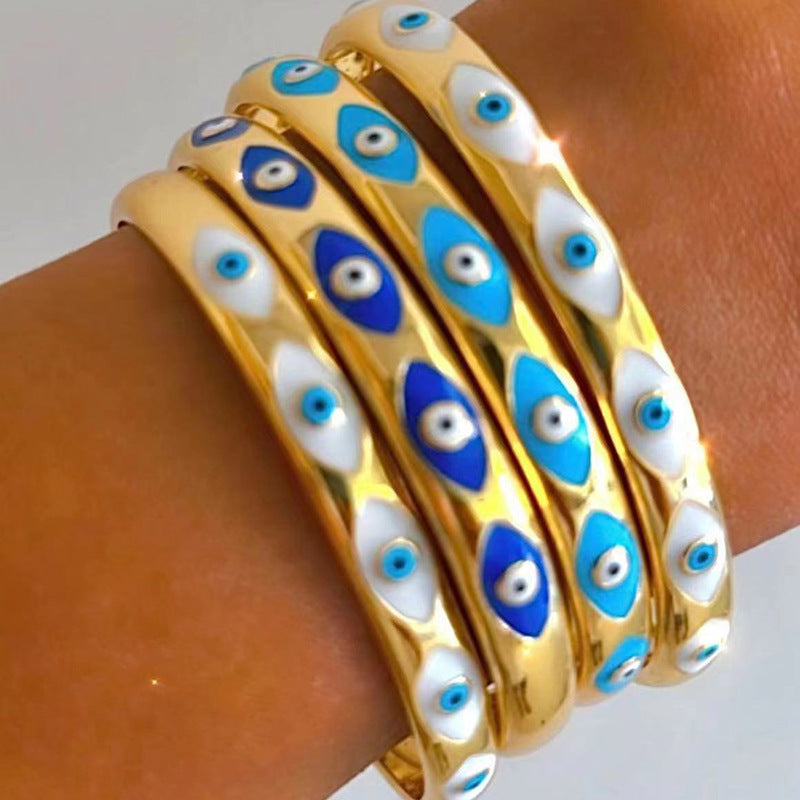 INS Style Fashion Retro Titanstahl Offenes Armband