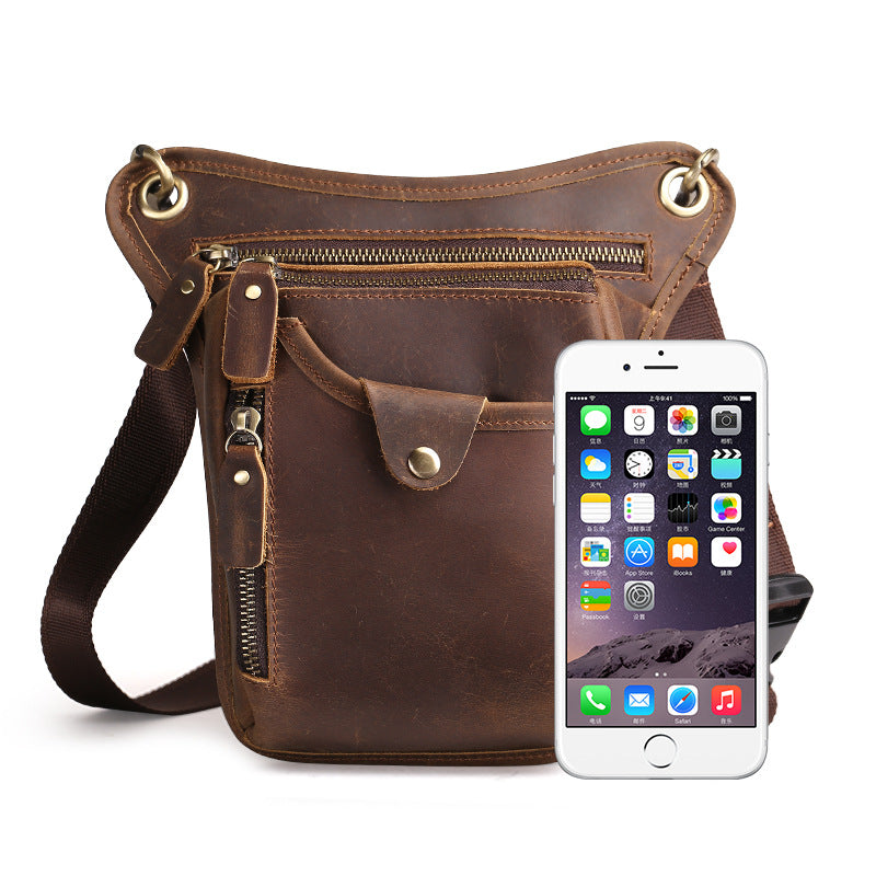 Herren Retro Leder Umhängetasche – Vintage Crazy Horse Satchel Bag