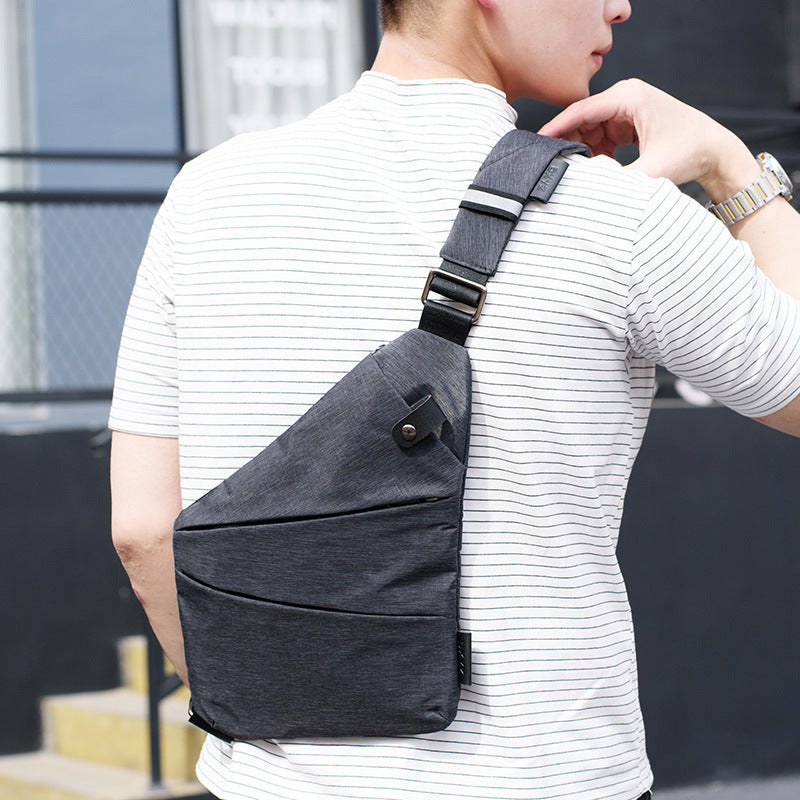 Digital Canvas Bag for Men - Canvas Chest Bag, Sling Bag, Crossbody Bag, Multifunctional Single Shoulder Anti-Theft Bag