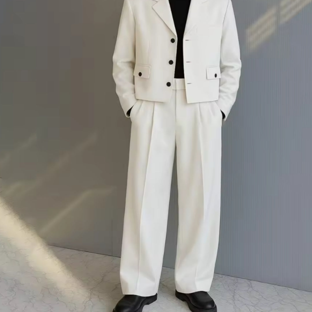 Men's Luxury Two-Piece Suit – Elegant Modern Jacket and Trousers