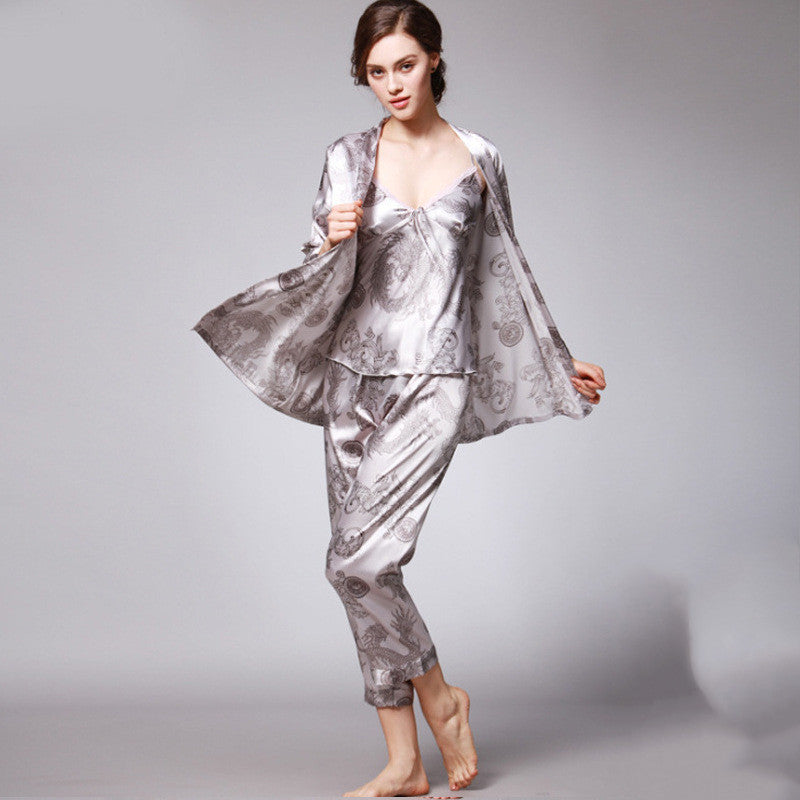 Women's 3-piece Silk Pajama Set – Luxury, Comfort & Elegant Style