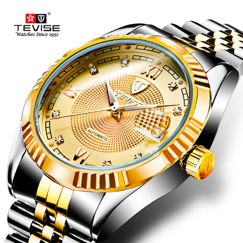 Tevise Men's Automatic Watch waterproof | modern robust stylish