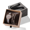 Elegant Ladies' Watch Set with Drawer Box and Crystal Bracelet