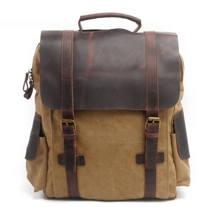 Vintage Canvas Rucksack | Retro Design Robust & Alltagstauglich