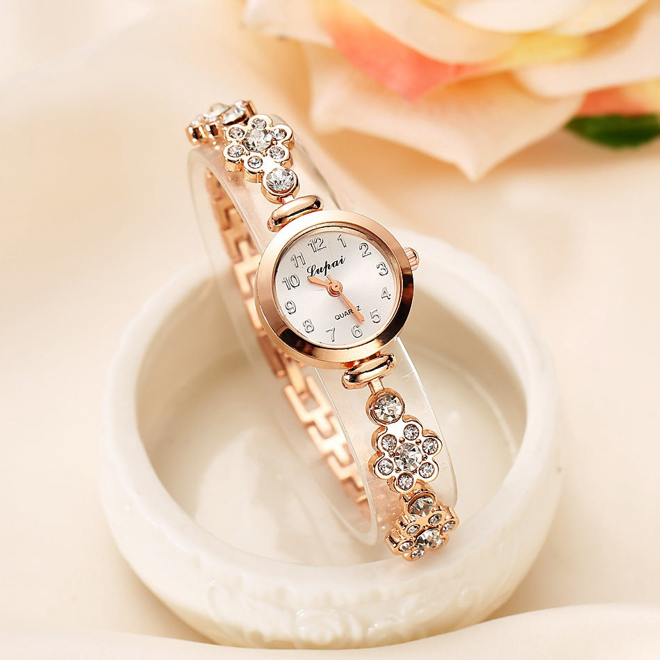 Women's Floral Wristwatch | Elegant Fashion Bracelet Watch