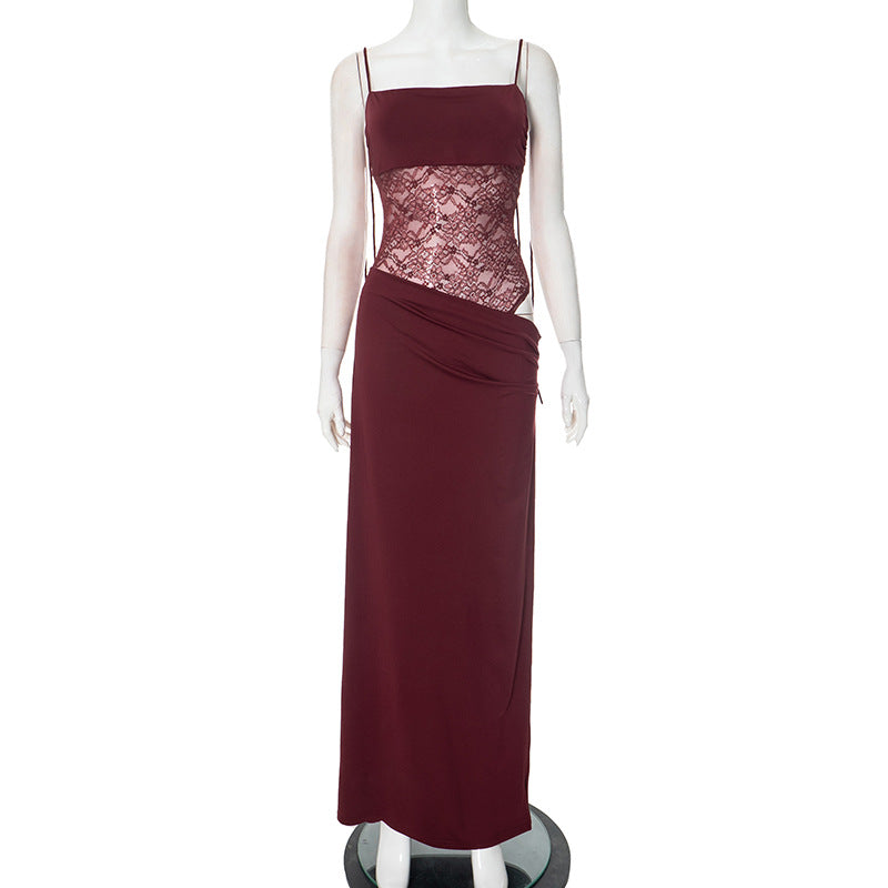 Y2K Cami Maxi Dress – Sexy Spaghetti Strap Dress for Party & Beach