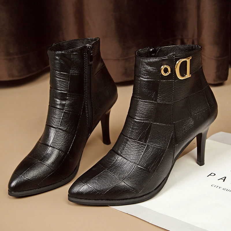 Damen High Heel Stiefeletten | Elegante Herbst Winter Boots