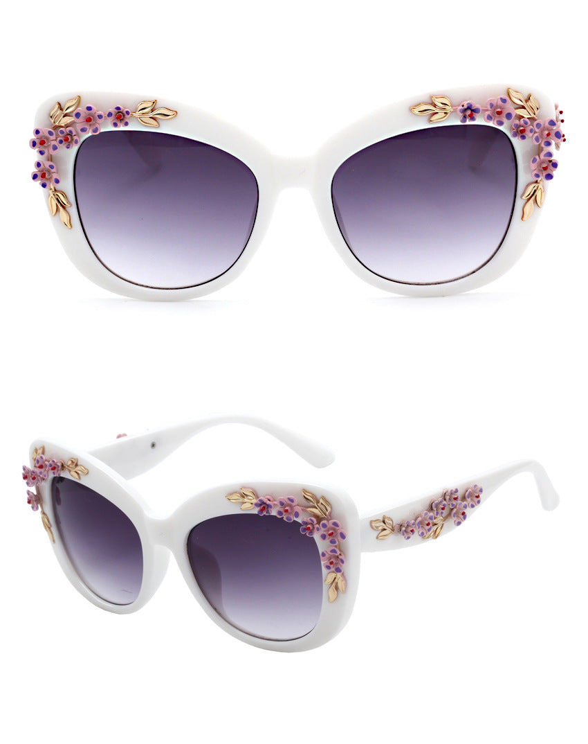 Damen Sonnenbrille Blume – Elegante Fashion Brille Floral