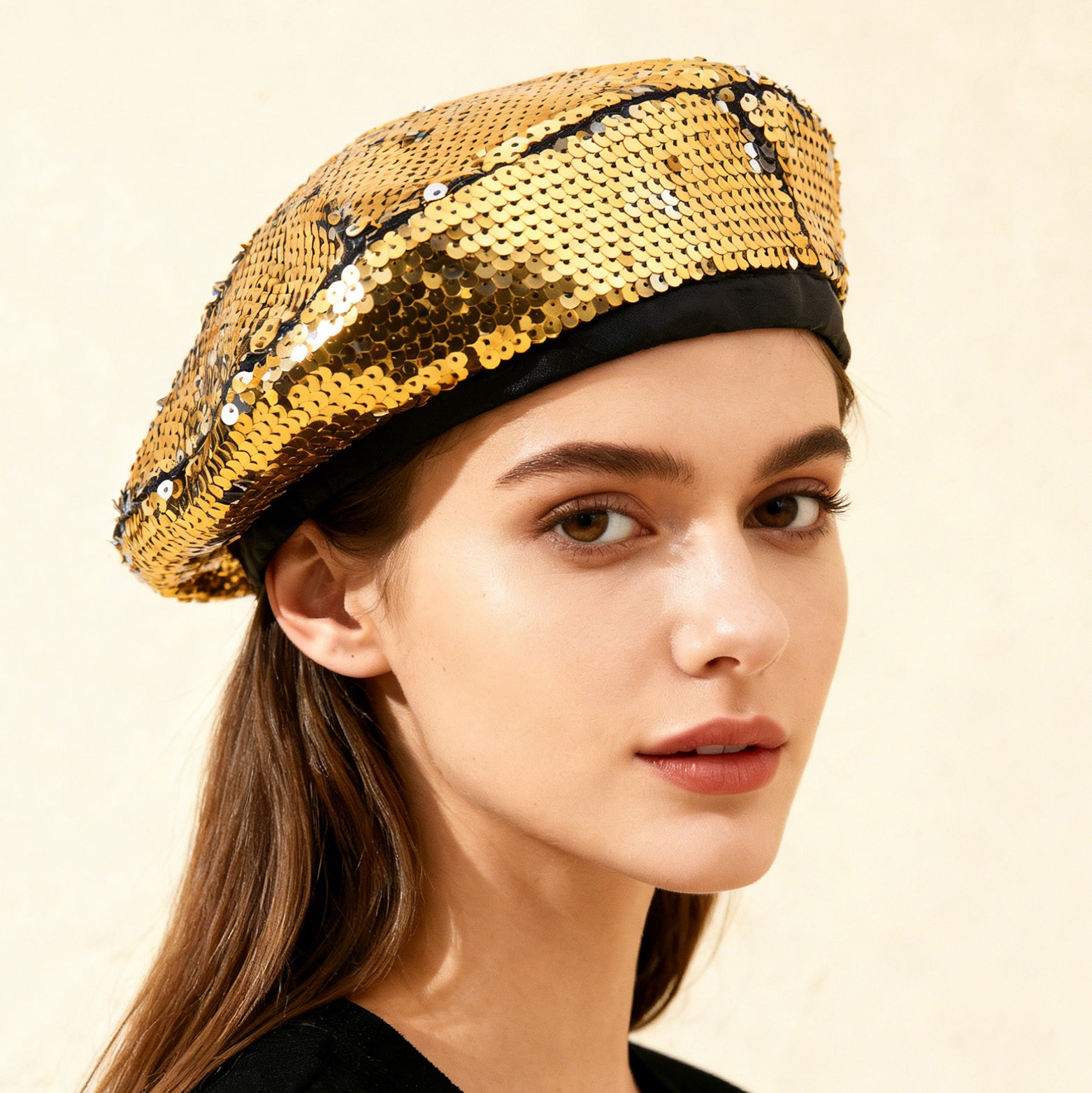 Luxury Women's Sequin Beret - Elegant Beret Trend