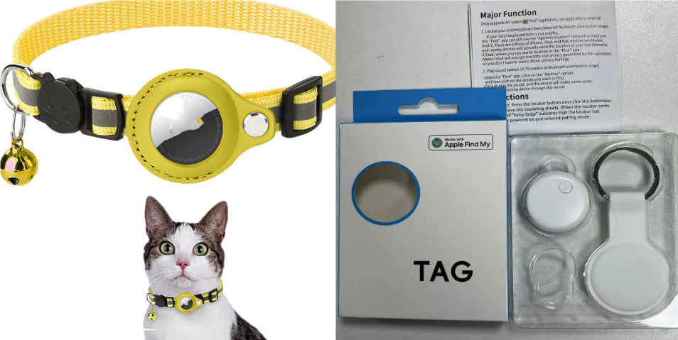 Airtag Dog Collar | Reflective Waterproof Tracker Holder
