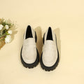 Women's Leather Platform Loafers | British Style Slip-On Elegant