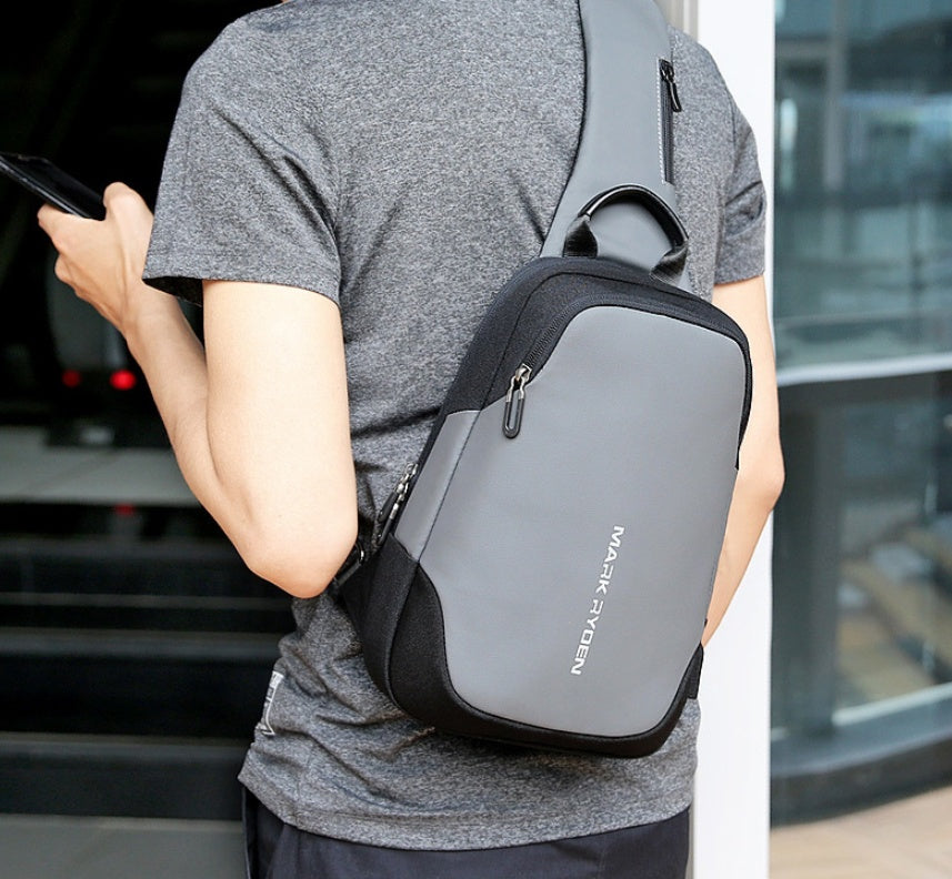 Men's Chest Bag USB | Anti-Theft Crossbody Sling Bag