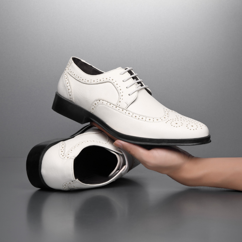 Men's Leather Shoes | Textured Casual Elegant Modern