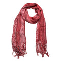 2pcs Long Boho Scarf, Pink Leopard Scarf With Metallic Threads, Vacation, Daily Life, Evening Party, Office Appropriate Subtlety For Women Men, For Casual Outfits