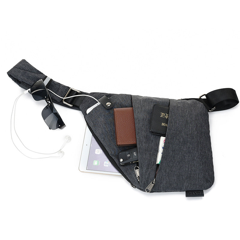 Digital Canvas Bag for Men - Canvas Chest Bag, Sling Bag, Crossbody Bag, Multifunctional Single Shoulder Anti-Theft Bag
