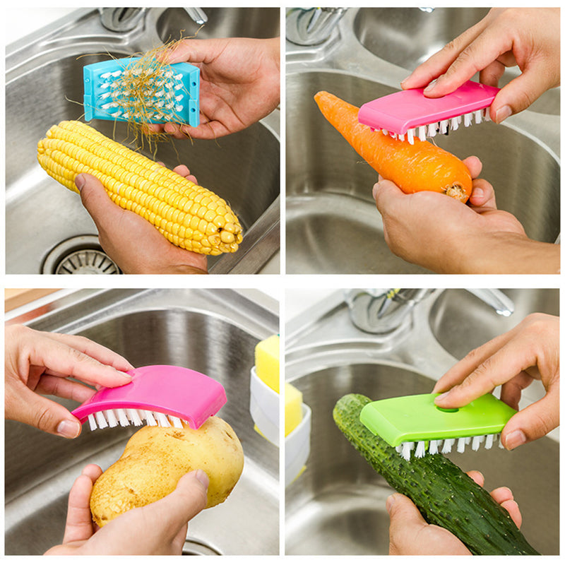 Creative Kitchen Knife and Fork Chopstick Cleaning Brush with Suction Cup Fruit and Vegetable Cleaning Brush Kitchen Cleaning Brush