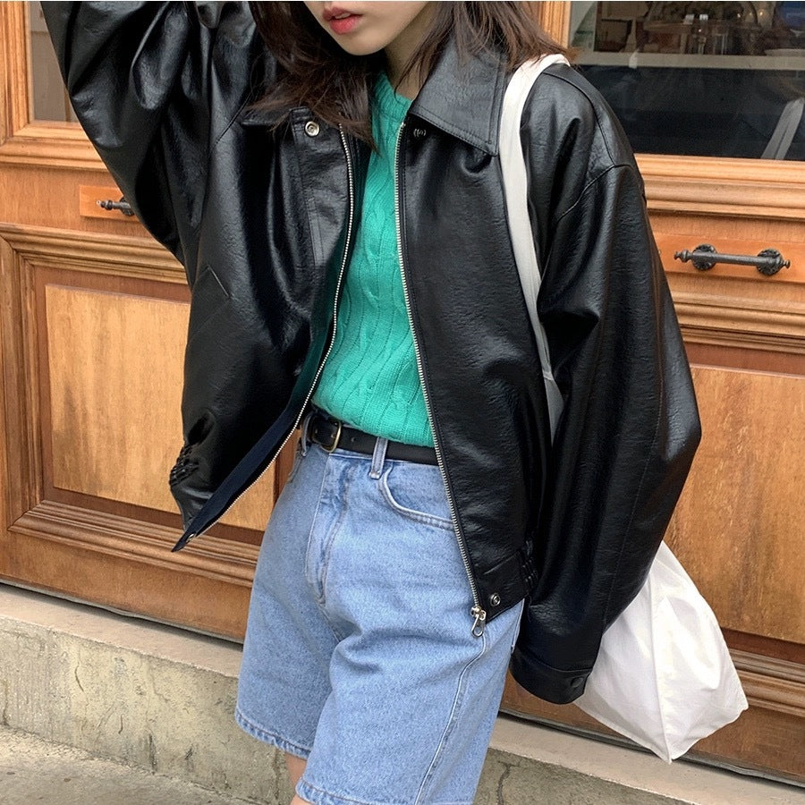Damen Retro Jacke mit Reißverschluss – Casual & Trendy Look