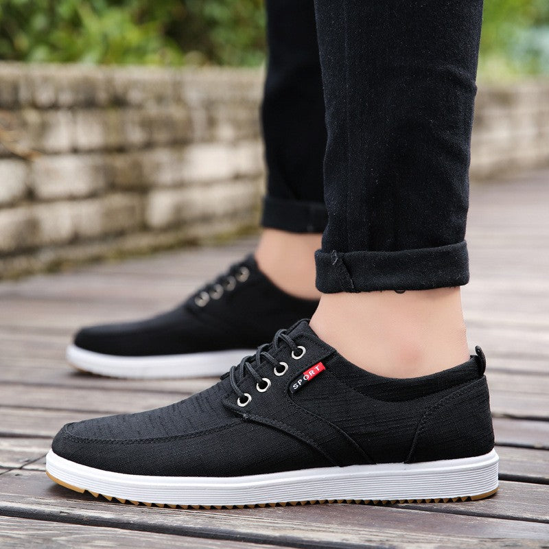 Men's Canvas Lace-Up Shoes | Breathable Comfortable Casual Shoes