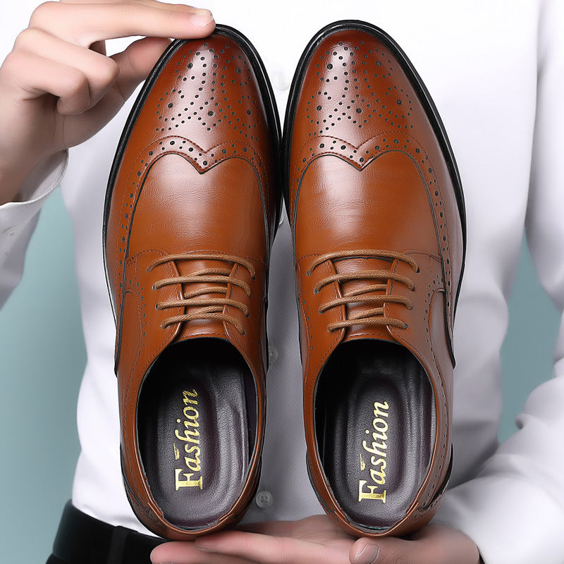 Men's Leather Shoes | Textured Casual Elegant Modern