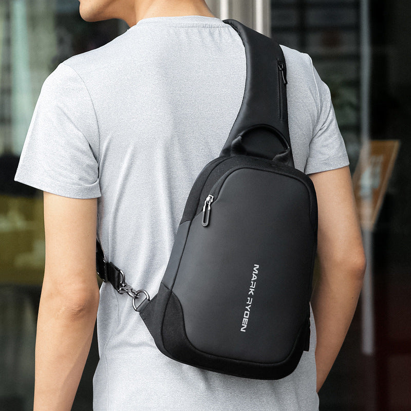 Men's Chest Bag USB | Anti-Theft Crossbody Sling Bag