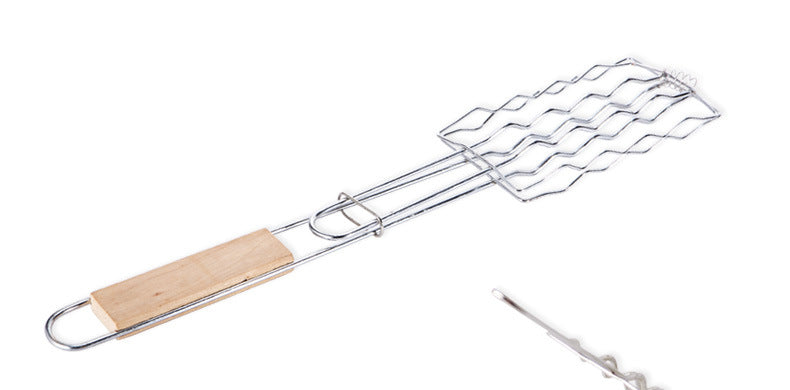 BBQ Grillzange mit Holzgriff – Premium Grillclip für Fleisch & Gemüse