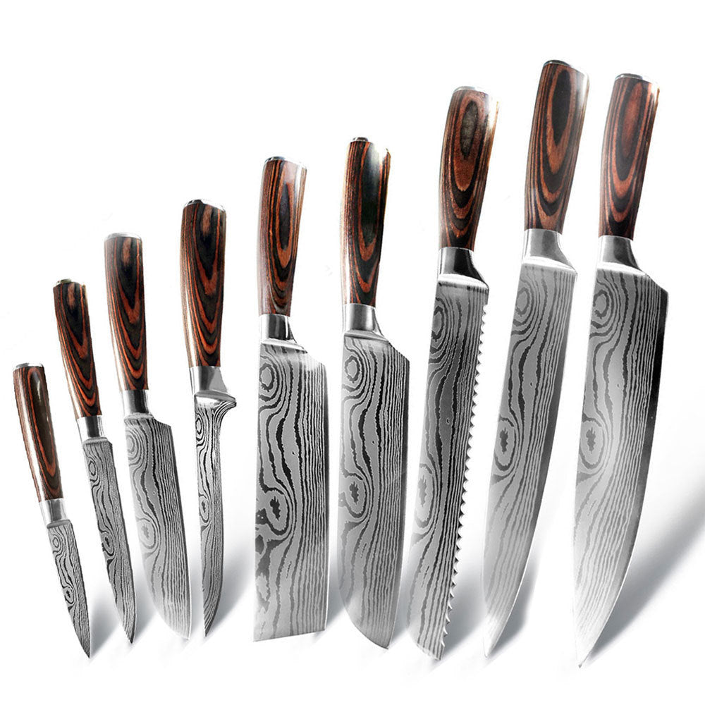 Kitchen Knife Set Stainless Steel | Chef Knife Cleaver Professional