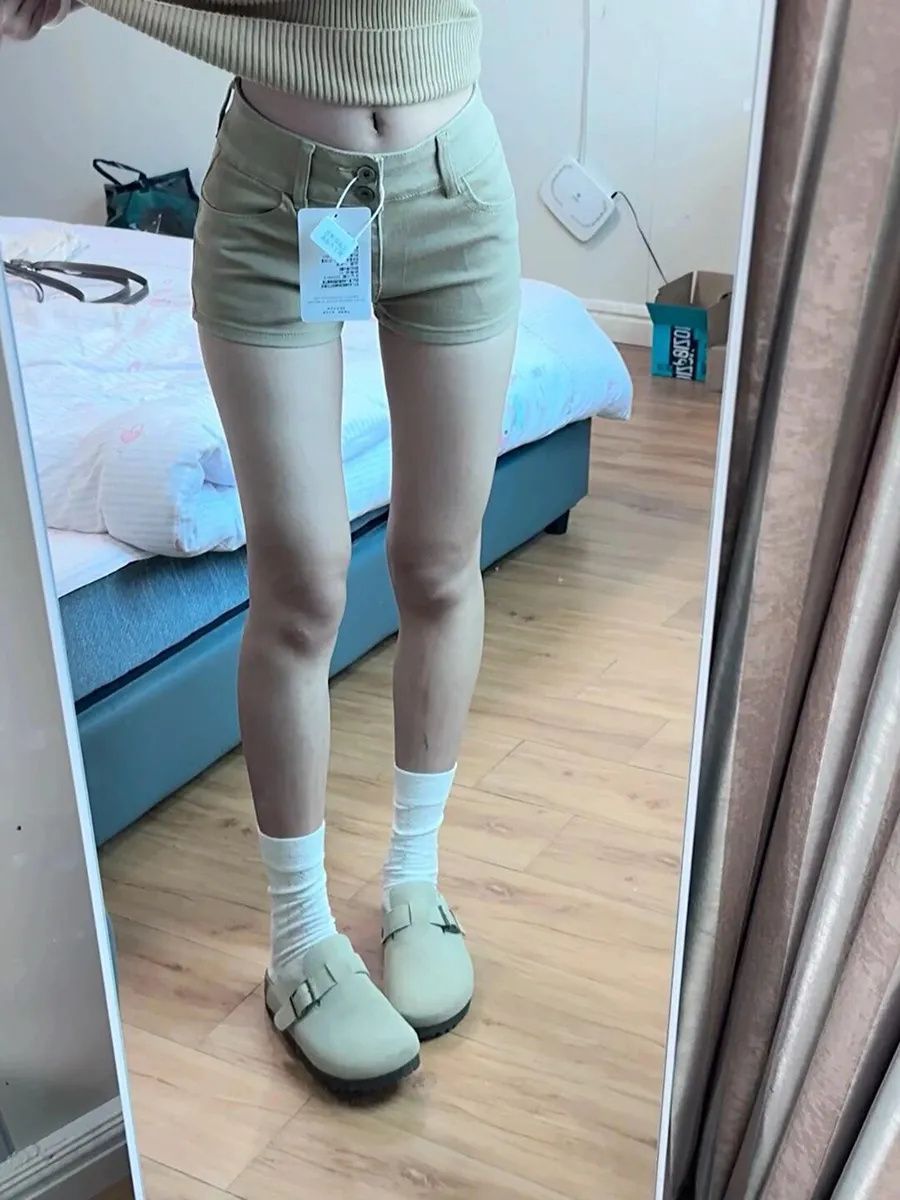 Retro Women's High Waisted Shorts | Figure-Hugging Stretch Shorts