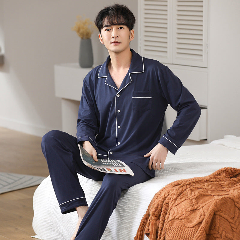 Herren Modal Pyjama | Leicht Schlafanzug | Cardigan Set