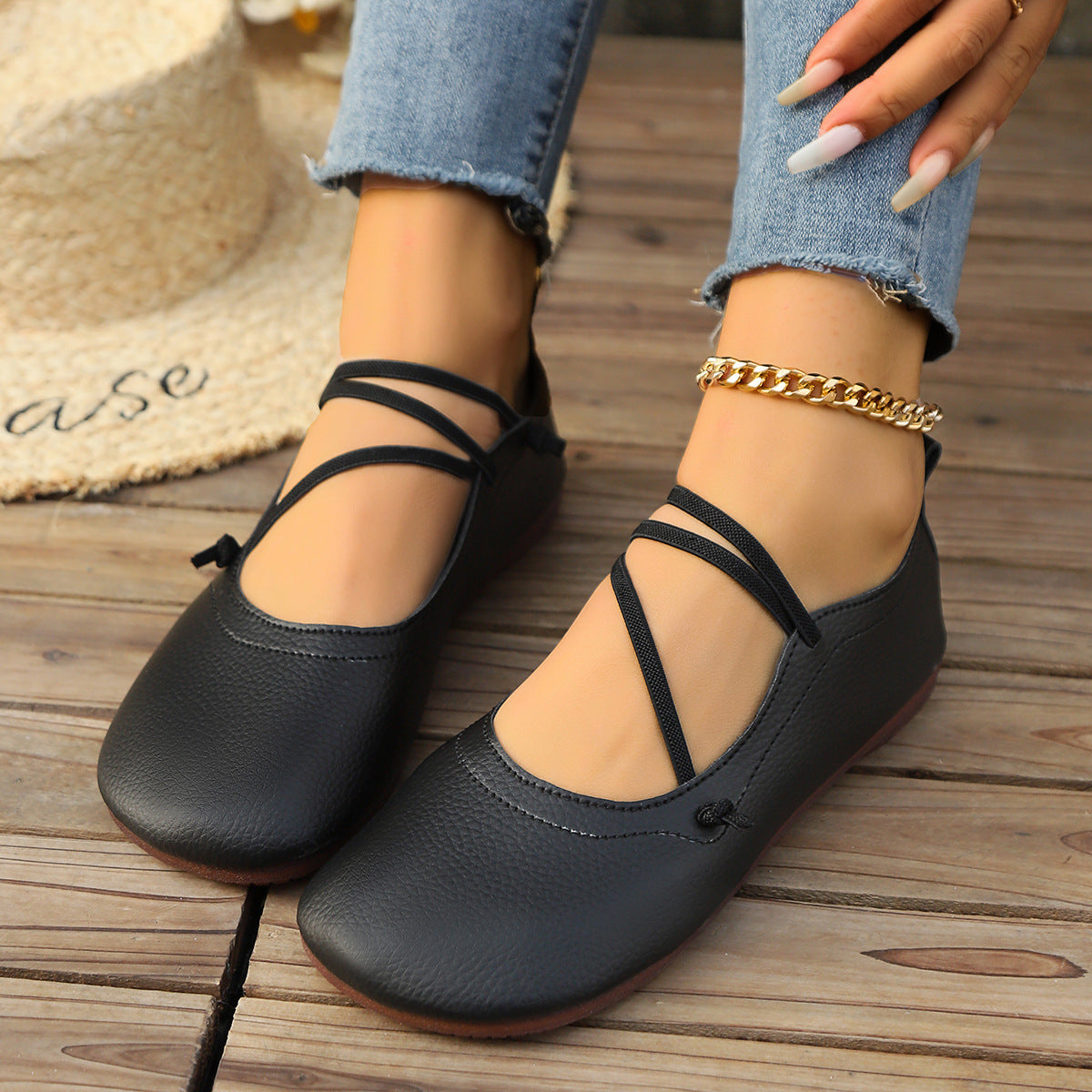 Damen Loafer eckig bequem | Slip-On Flats elegant Alltag