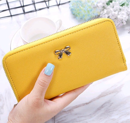Women's Long Wallet | Phone Bag with Metal Bow