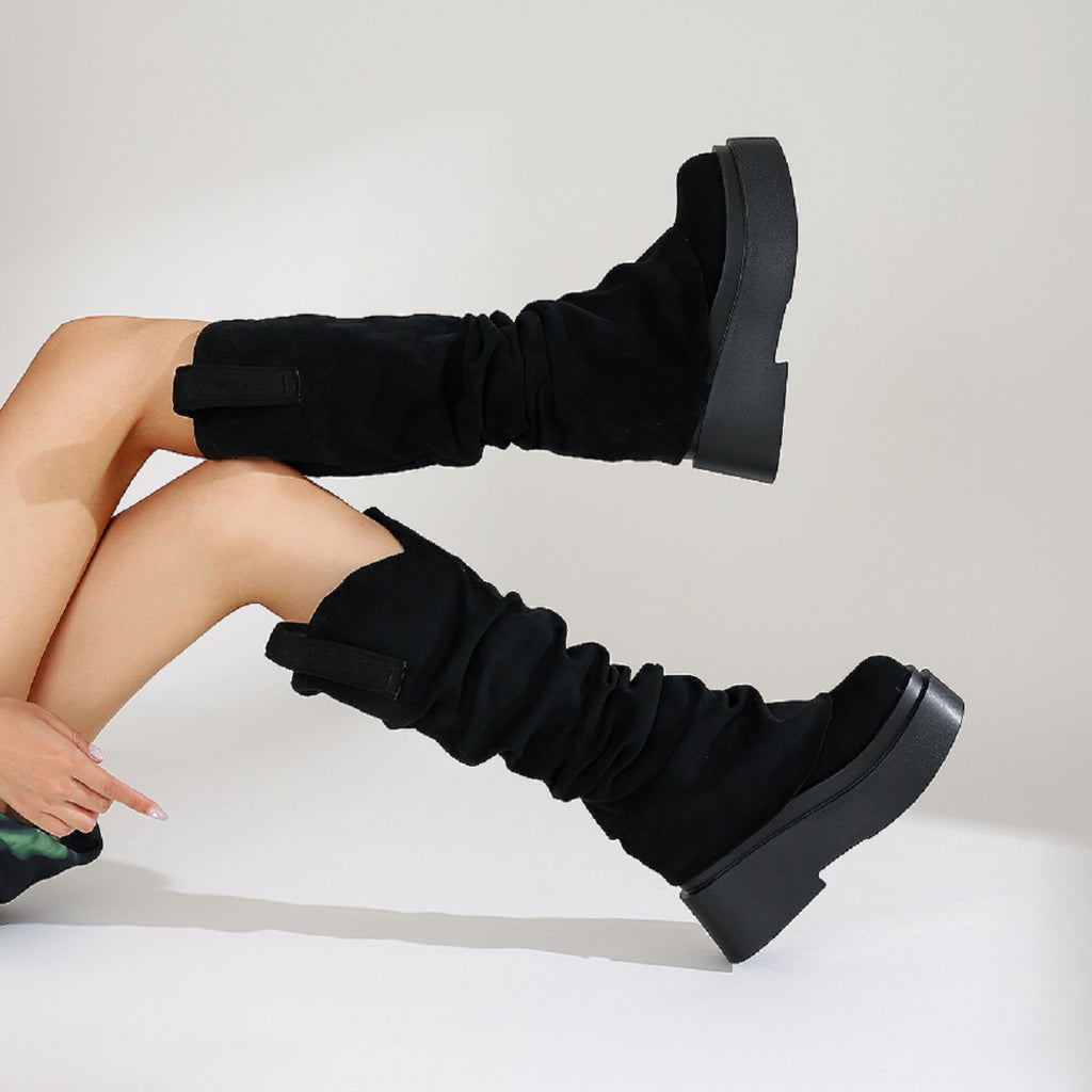 Women's Chunky High Boots – European Trend Boots with a Statement Look