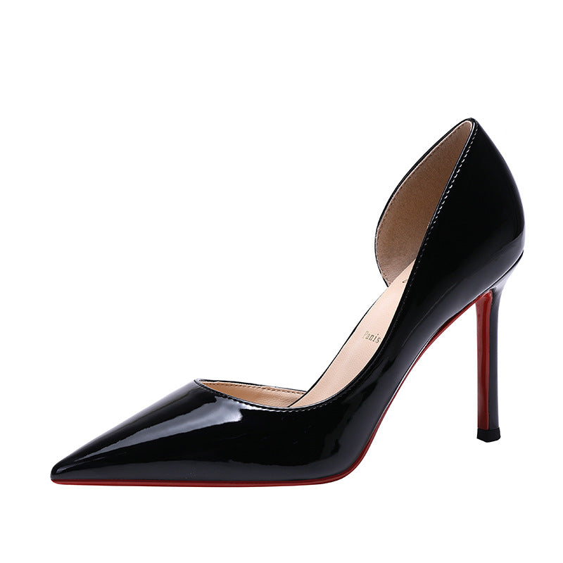 Nude Women's High Heels | Elegant Pumps with Side Cut-Out