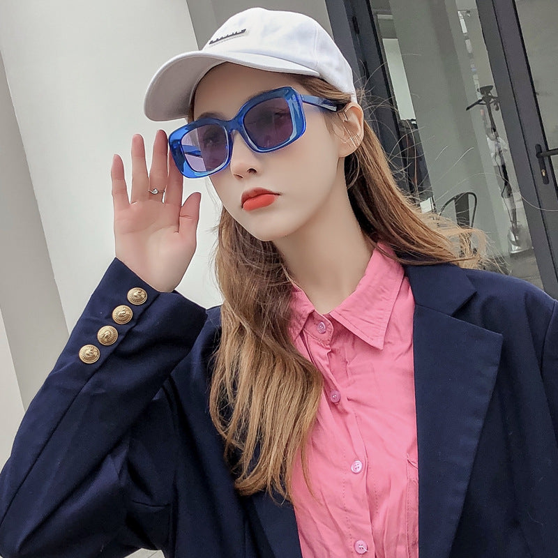 Große Eckige Sonnenbrille Unisex – Oversize Fashion Brille