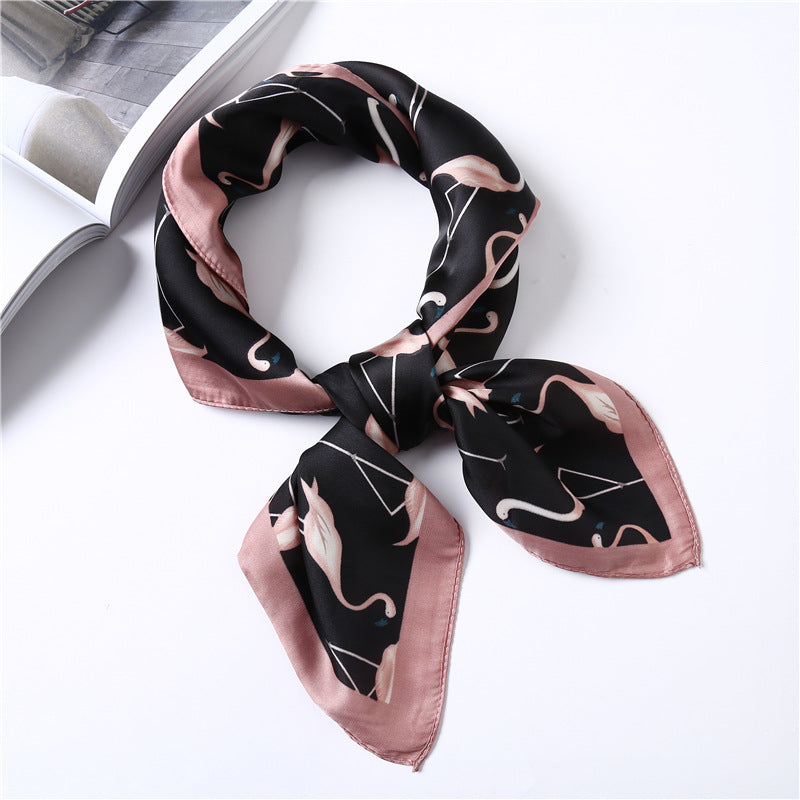 Damen Seidenschal elegant leicht dekorativ Mode Halstuch Stil