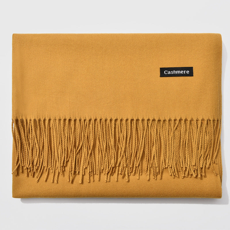 Damen Kaschmir Schal Winter | Elegante Warme Unifarbene Stola