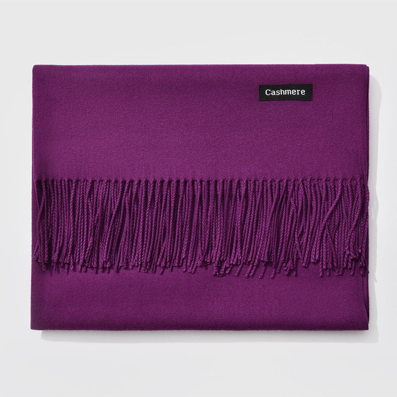 Damen Kaschmir Schal Winter | Elegante Warme Unifarbene Stola