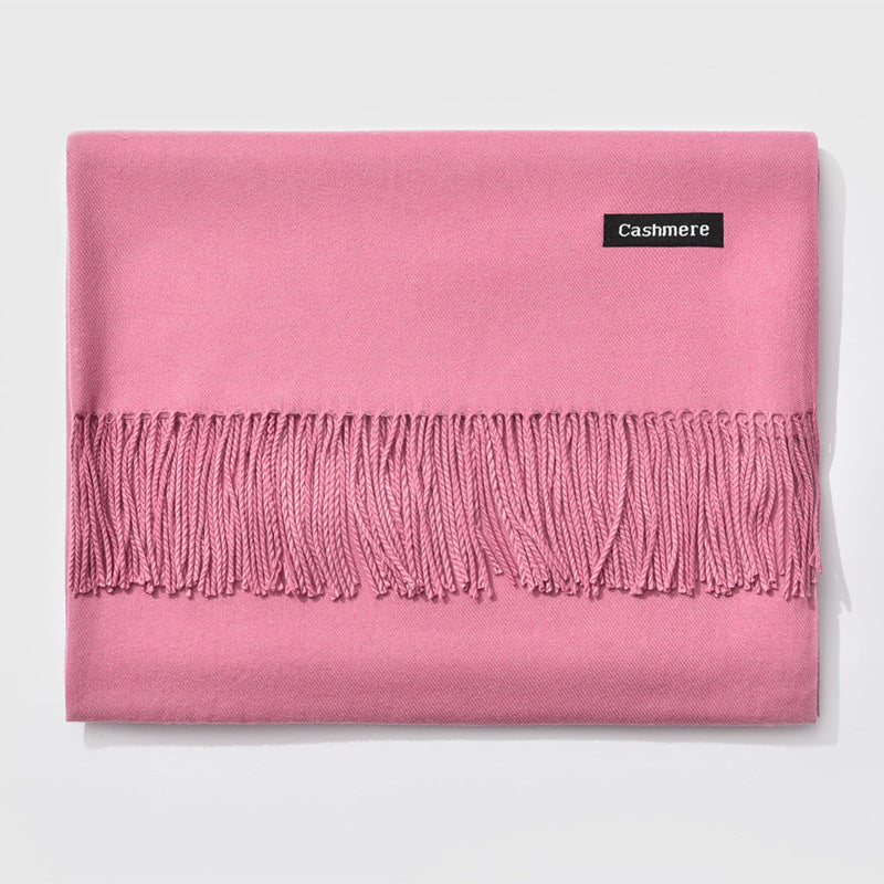 Damen Kaschmir Schal Winter | Elegante Warme Unifarbene Stola