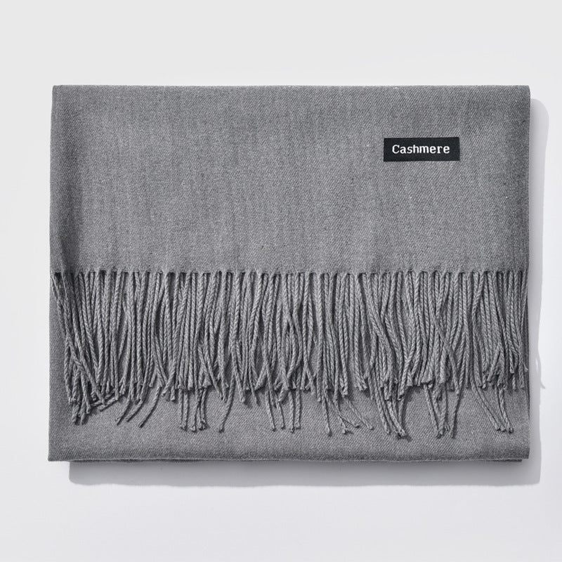 Damen Kaschmir Schal Winter | Elegante Warme Unifarbene Stola