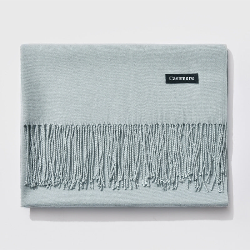Damen Kaschmir Schal Winter | Elegante Warme Unifarbene Stola