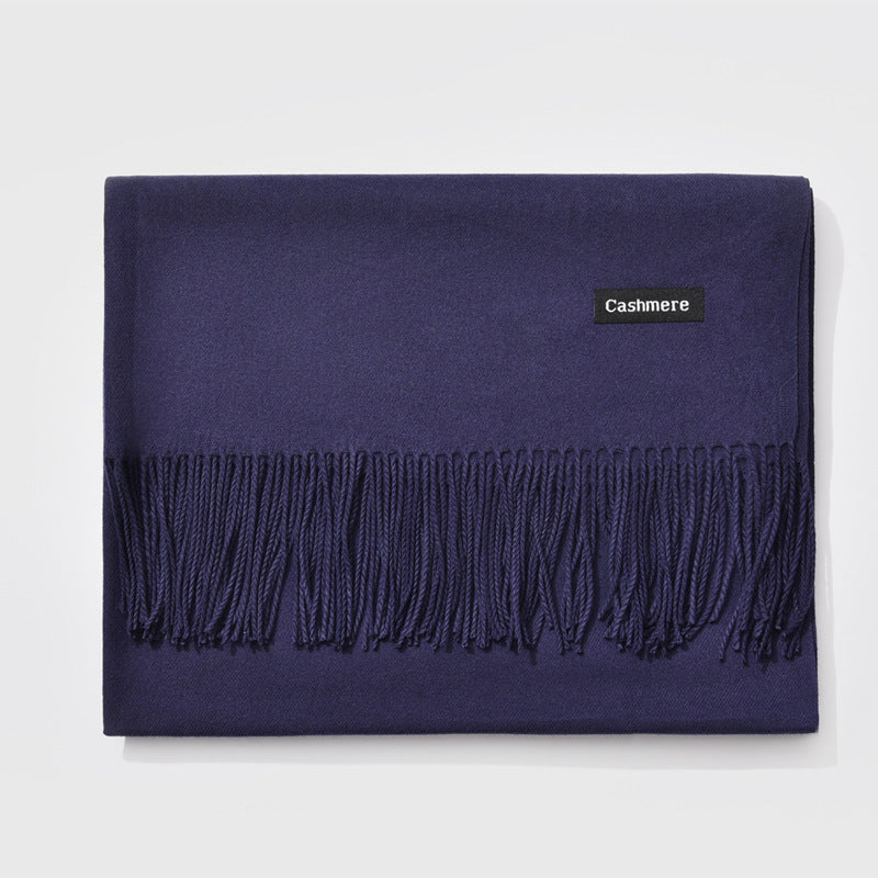 Damen Kaschmir Schal Winter | Elegante Warme Unifarbene Stola