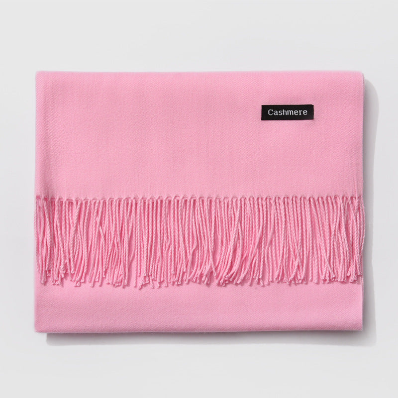 Damen Kaschmir Schal Winter | Elegante Warme Unifarbene Stola