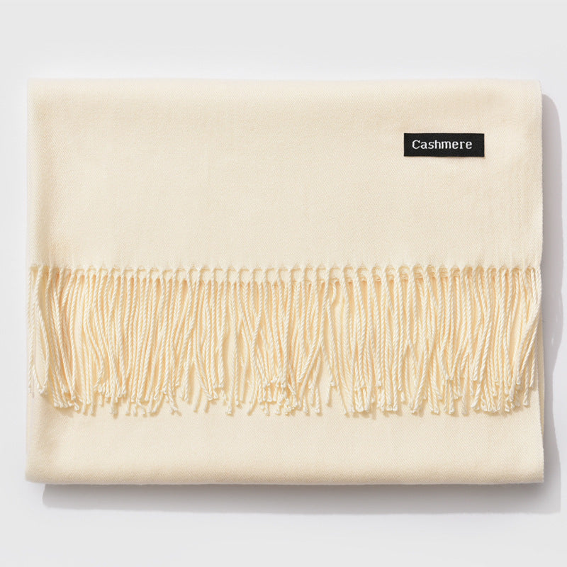 Damen Kaschmir Schal Winter | Elegante Warme Unifarbene Stola